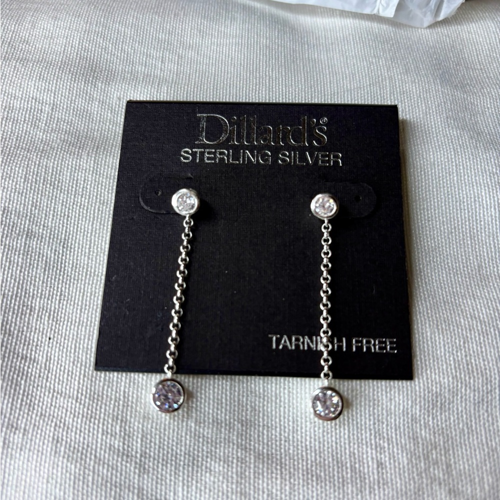 Dillard's Sterling Silver Chain Earrings